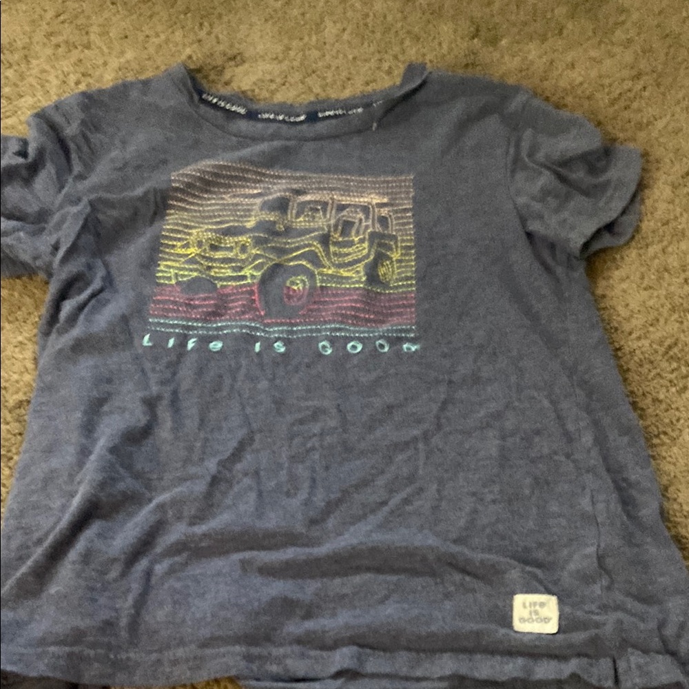 Life Is Good Blue Short Sleeve Tee